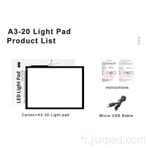 JSKPAD LED Tablette de dessin numérique